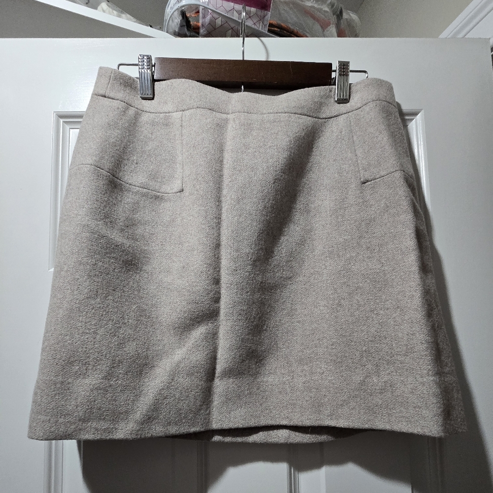JCREW  Beige  Wool Women's Skirt